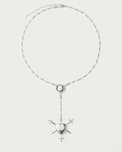 Collier Chapelet Trois d'Épées En Argent