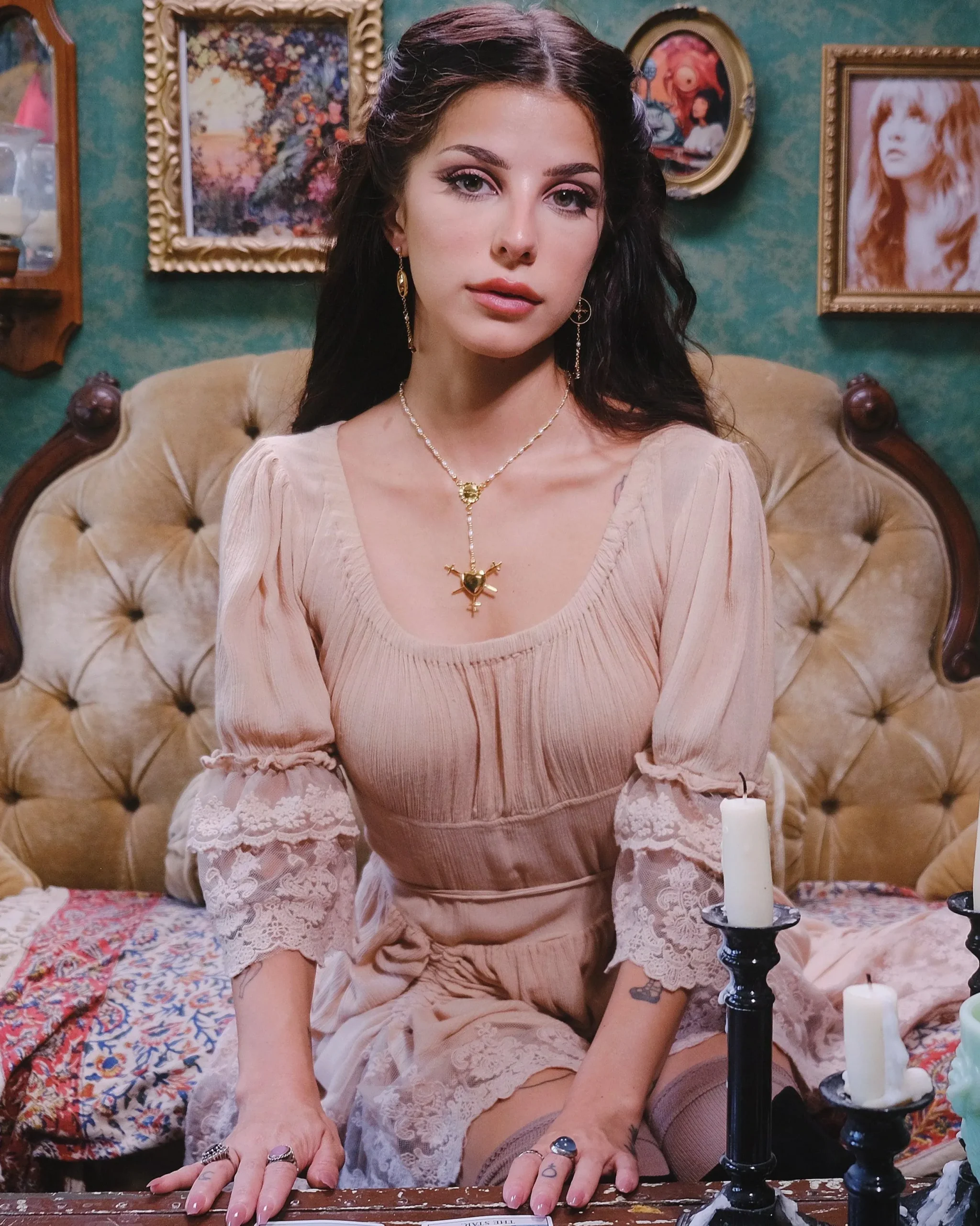 Collier Chapelet Trois d'Épées En Or