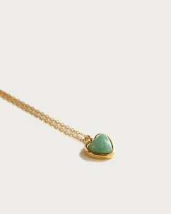 Collier Coeur Aventurine Verte