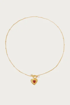 Collier Coeur Carnelian Helena