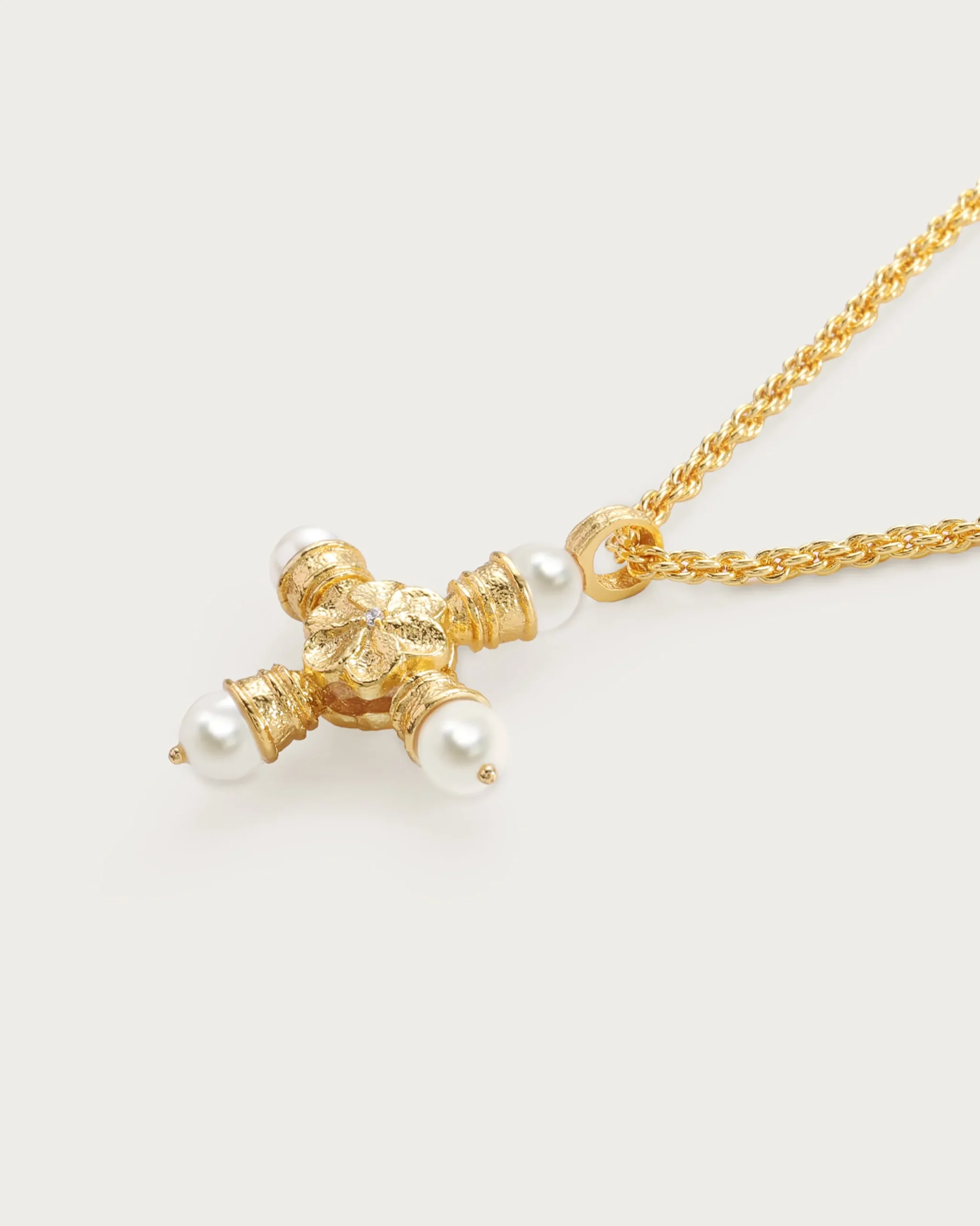 Collier Croix de Perles Florence