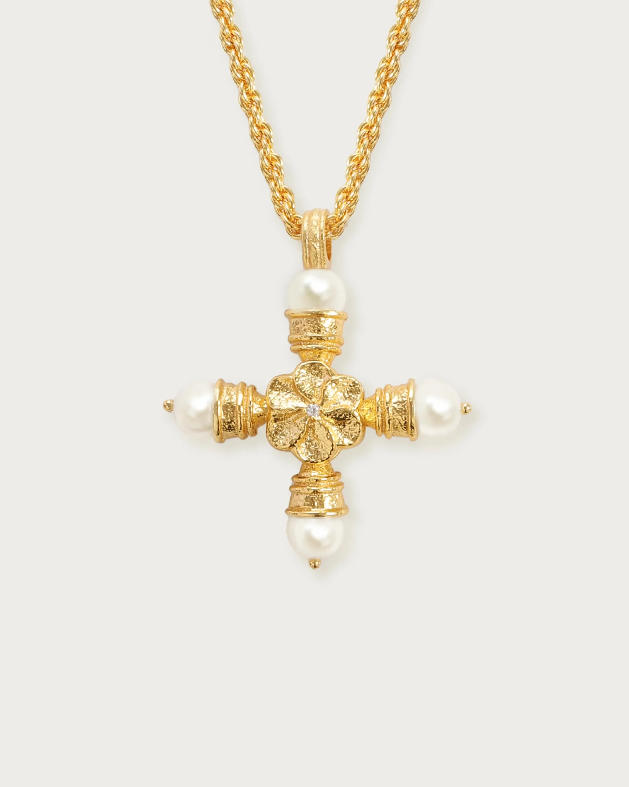 Collier Croix de Perles Florence