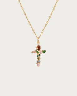 Collier Croix Irisée