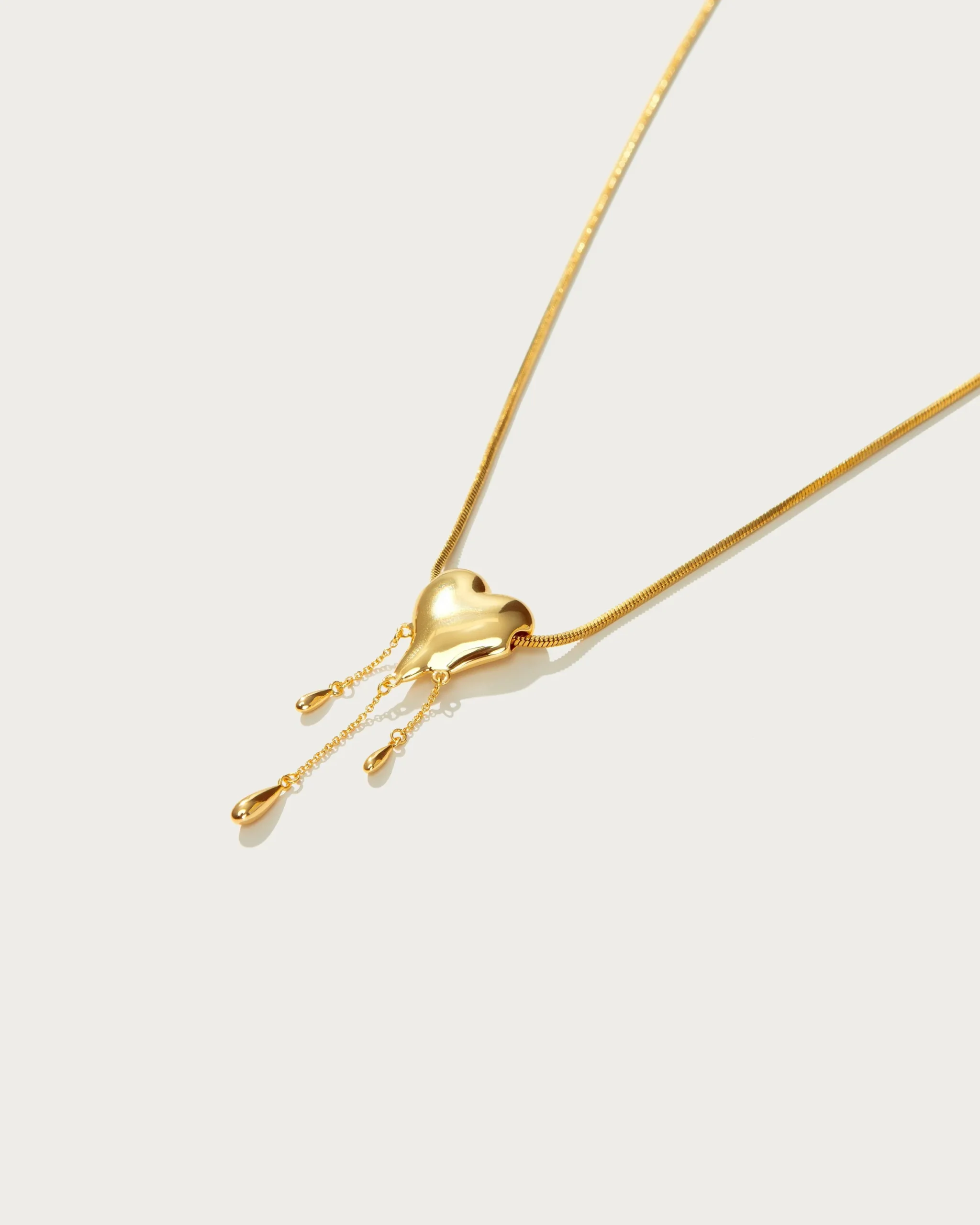 Collier Cœur Doré Drip de Venom