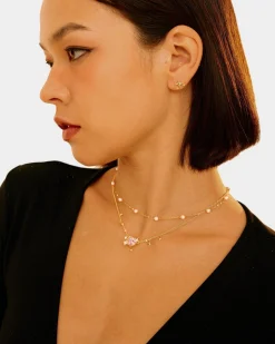 Collier de Coeur Rose