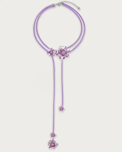 Collier de Cordon Branchlet En Bleu Métallisé