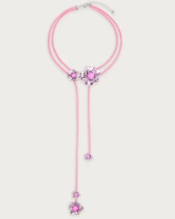 Collier de Cordon Branchlet En Bleu Métallisé