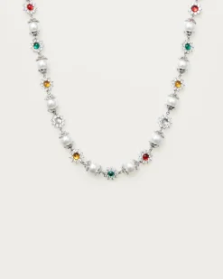 Collier de Perles Marguerite En Argent