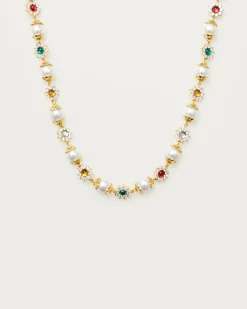 Collier de Perles Marguerite En Argent