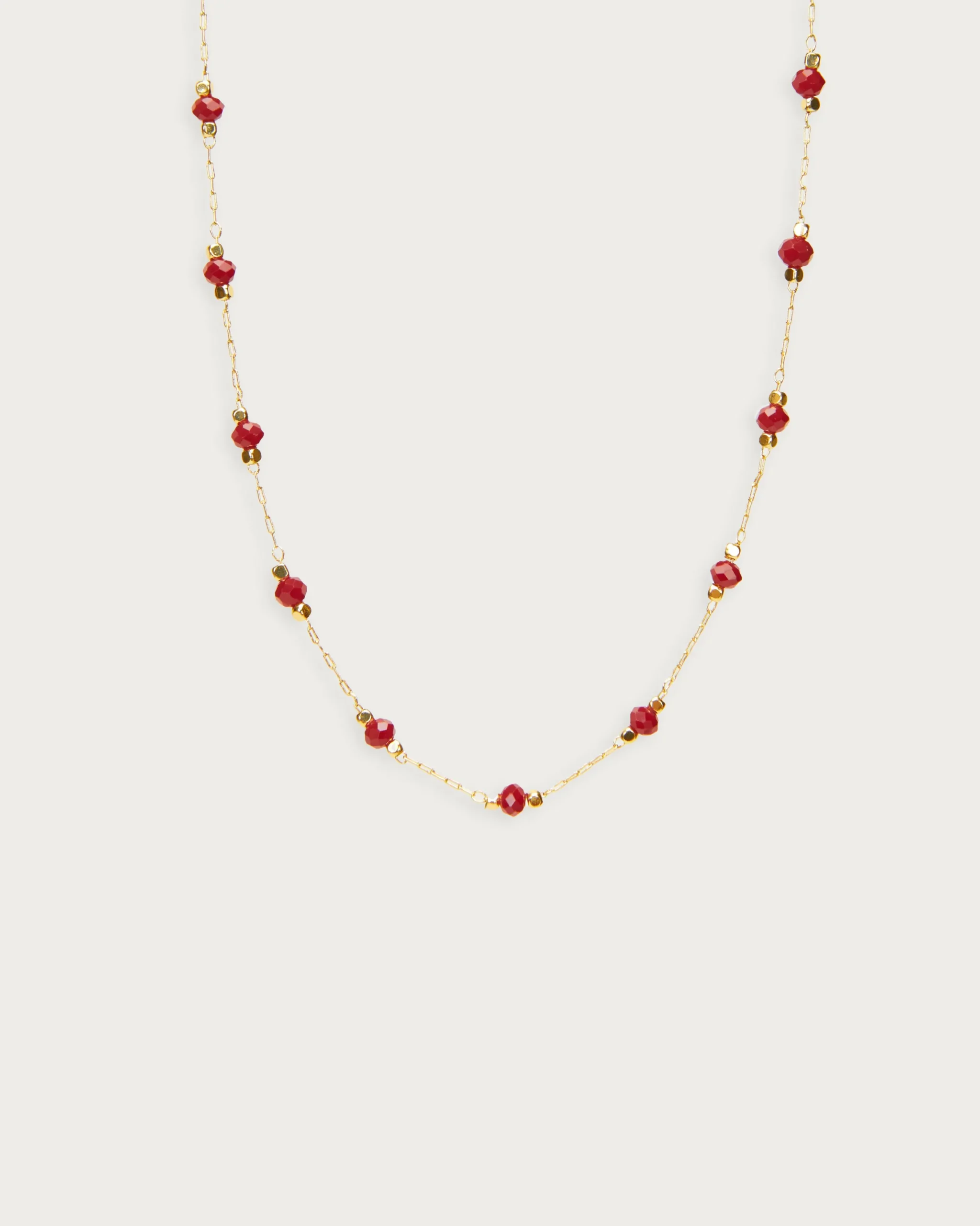 Collier de Perles Rouges