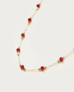 Collier de Perles Rouges