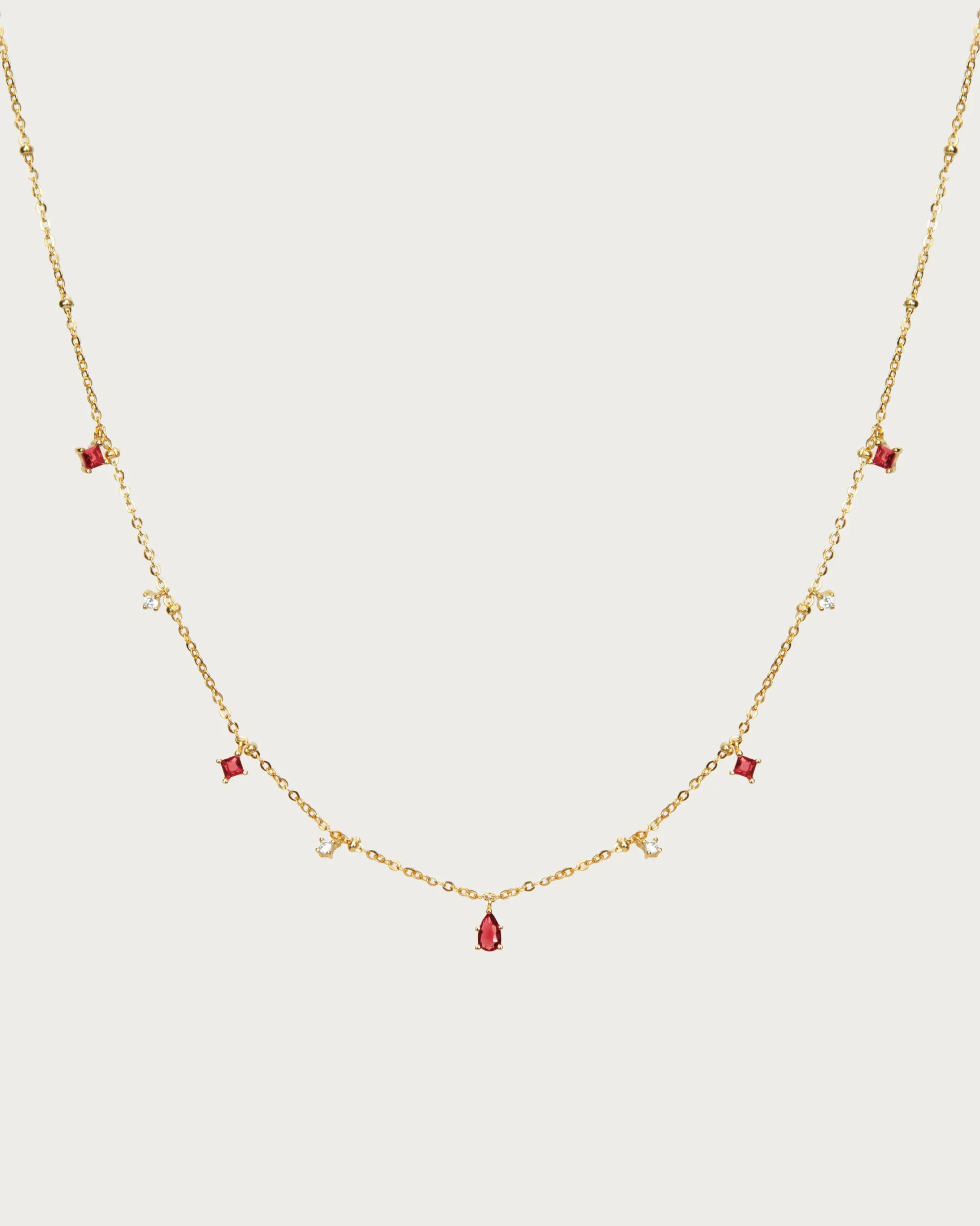 Collier Elysée En Rouge Grenat