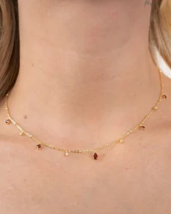 Collier Elysée En Rouge Grenat