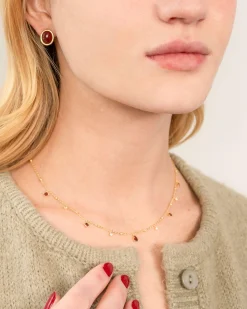 Collier Elysée En Rouge Grenat