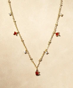 Collier Elysée En Rouge Grenat