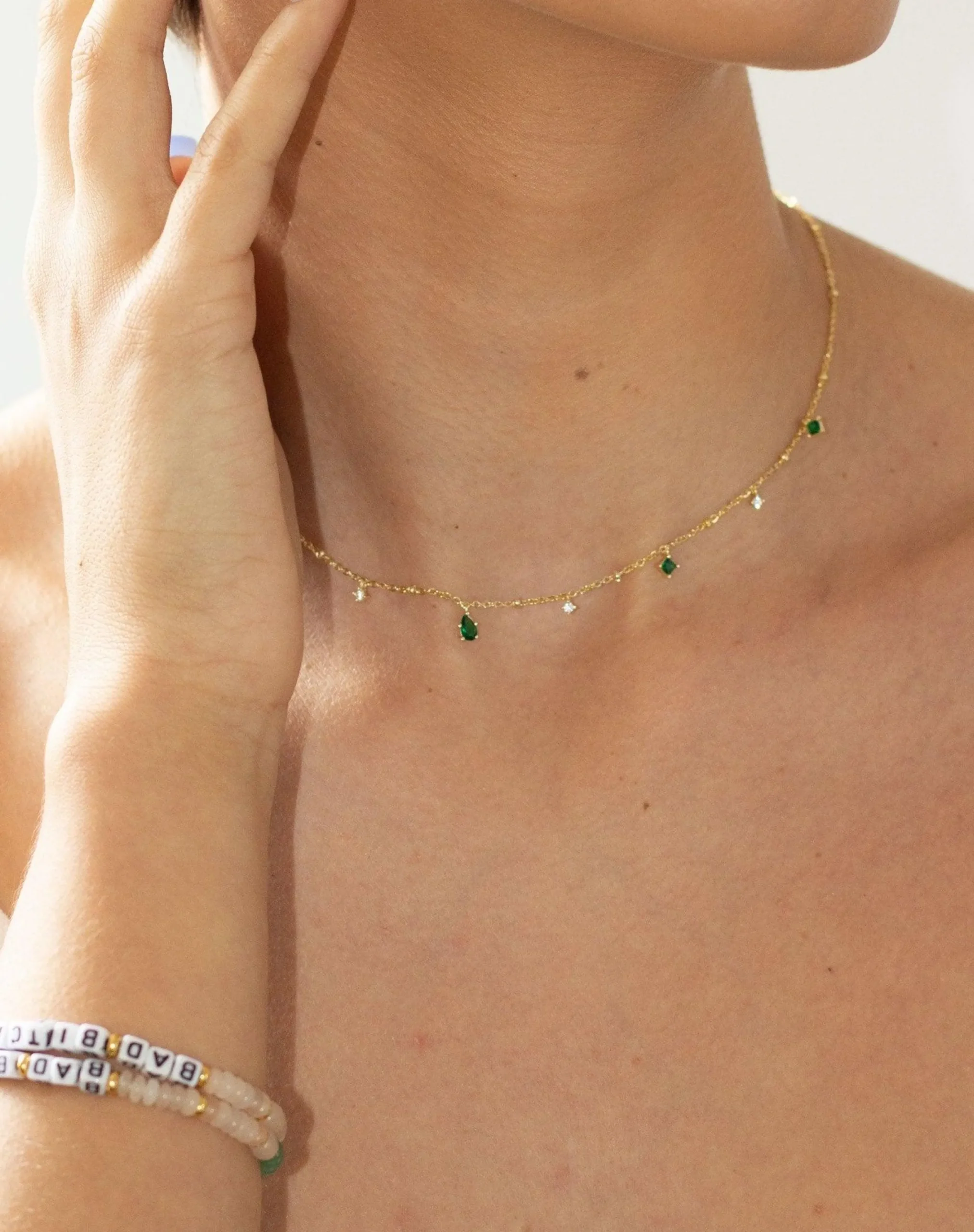 Collier Elysée En Vert Émeraude