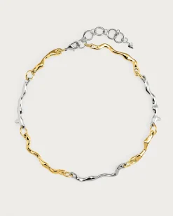 Collier Fondu En Métal Mélangé