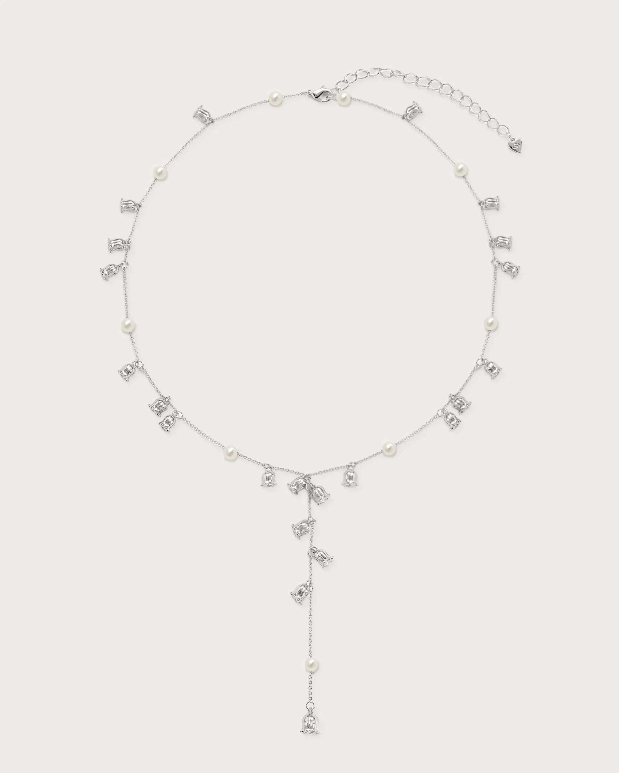 Collier Lariat En Perles de Muguet