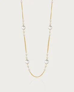 Collier Long Station En Cascade de Perles