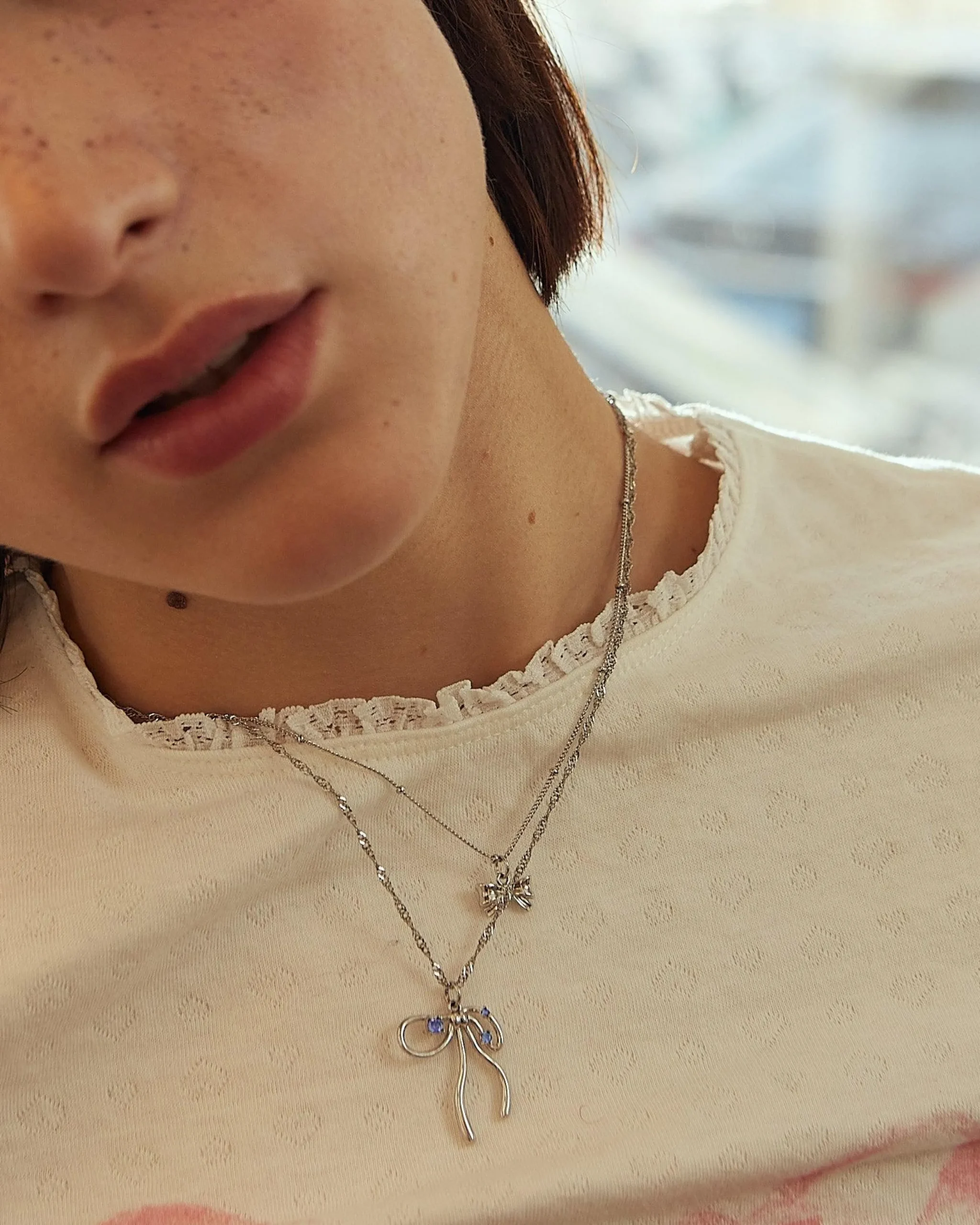 Collier Noeud En Argent