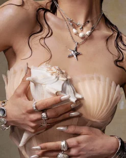 Collier Étoile de Mer En Argent