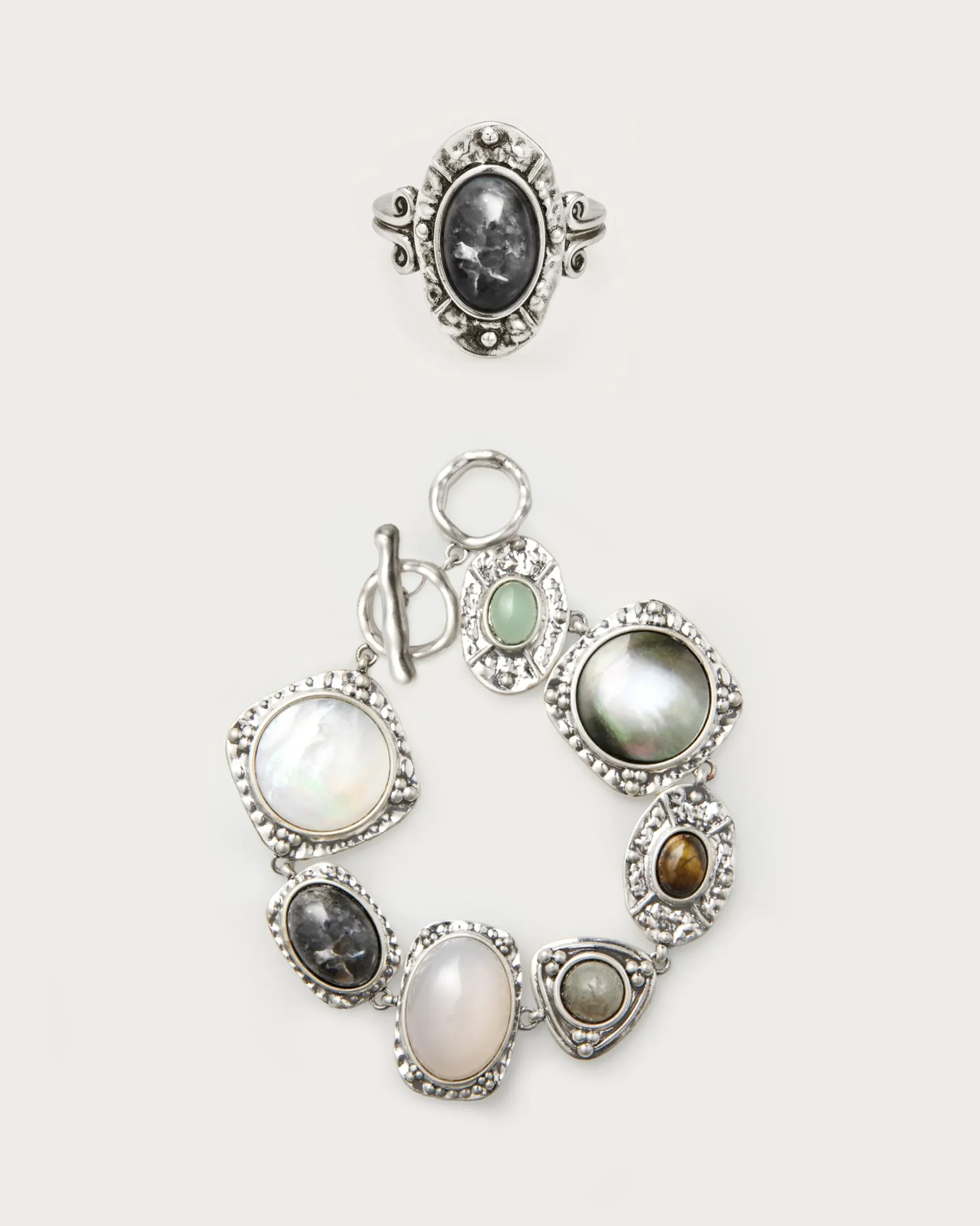 Ensemble Bracelet Et bague Athena En argent