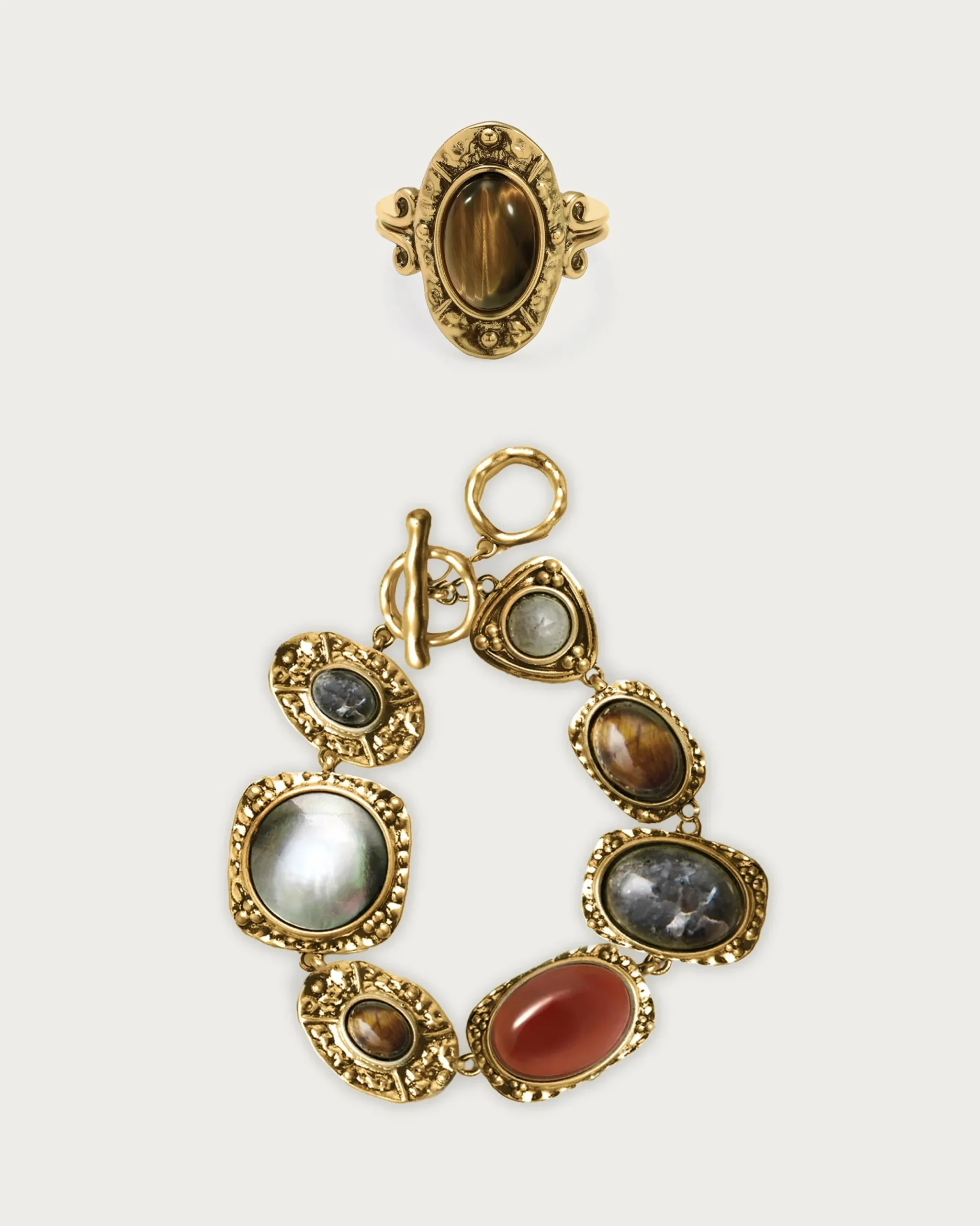 Ensemble Bracelet Et bague Athena En argent