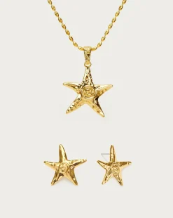 Ensemble Collier et Boucles D'oreilles étoile de mer
