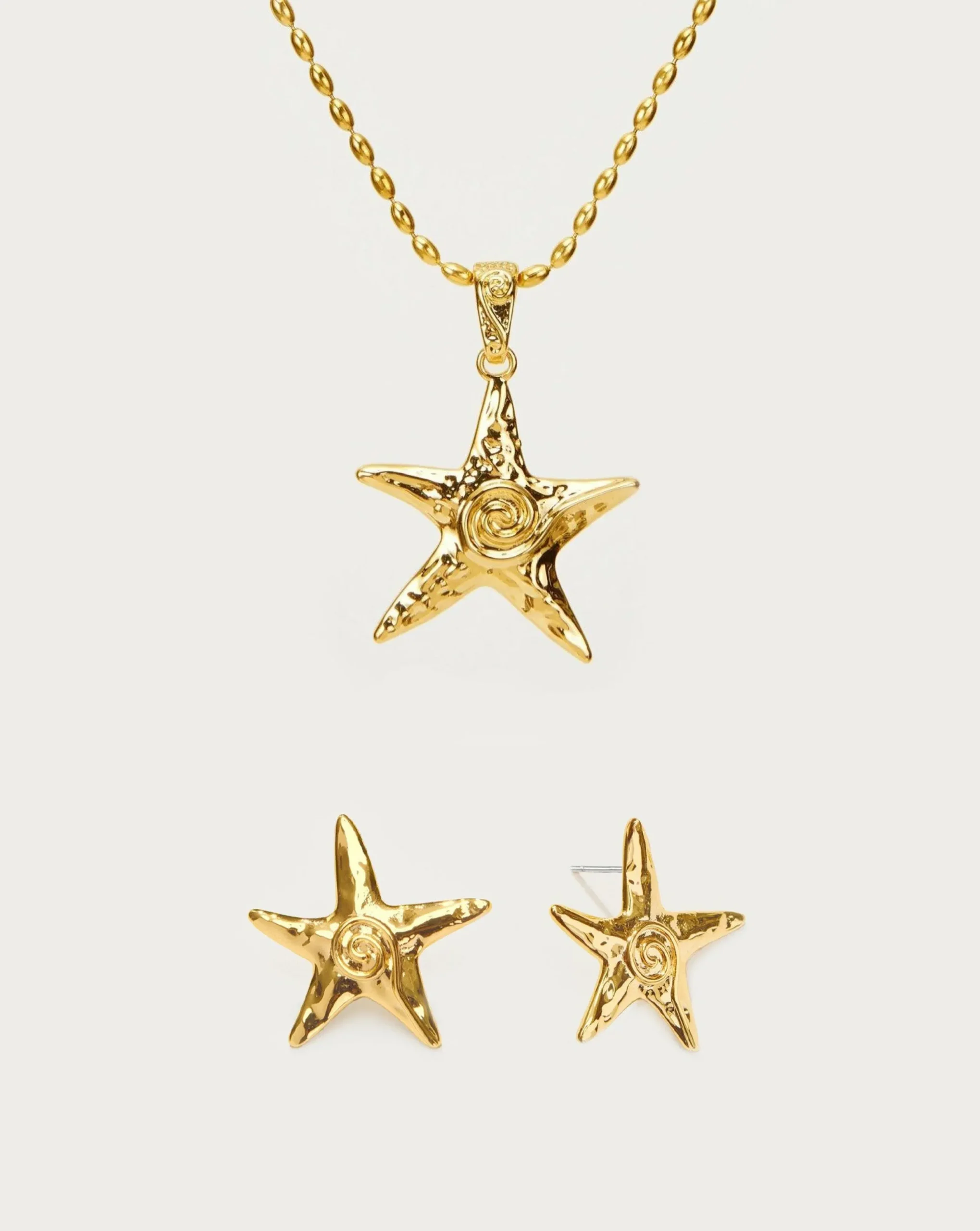Ensemble Collier et Boucles D'oreilles étoile de mer