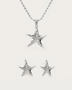 Ensemble Collier et Boucles D'oreilles étoile de mer