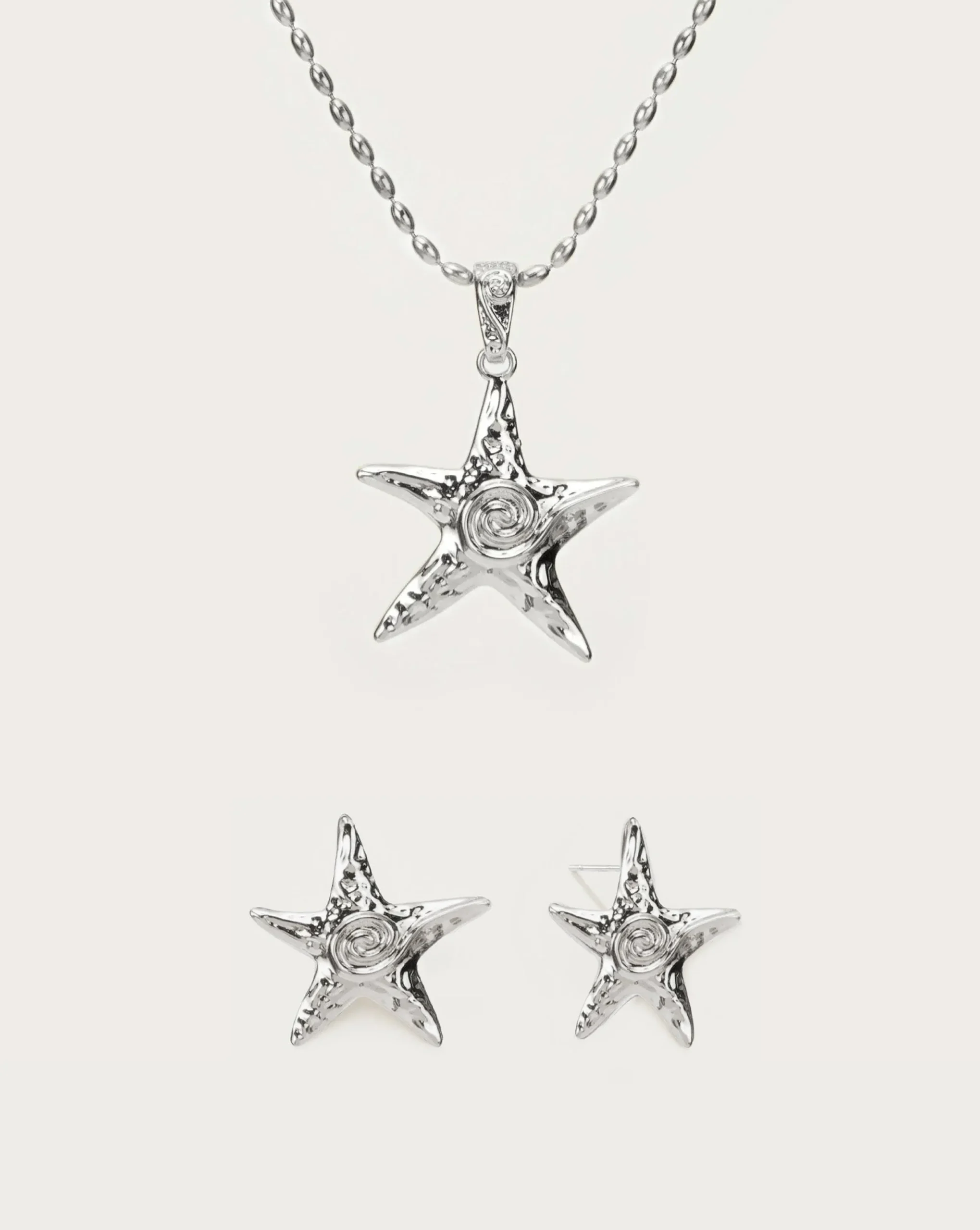 Ensemble Collier et Boucles D'oreilles étoile de mer