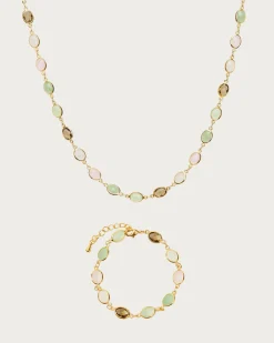 Ensemble Collier Et Bracelet en Pierre Fantaisie fantaisiste