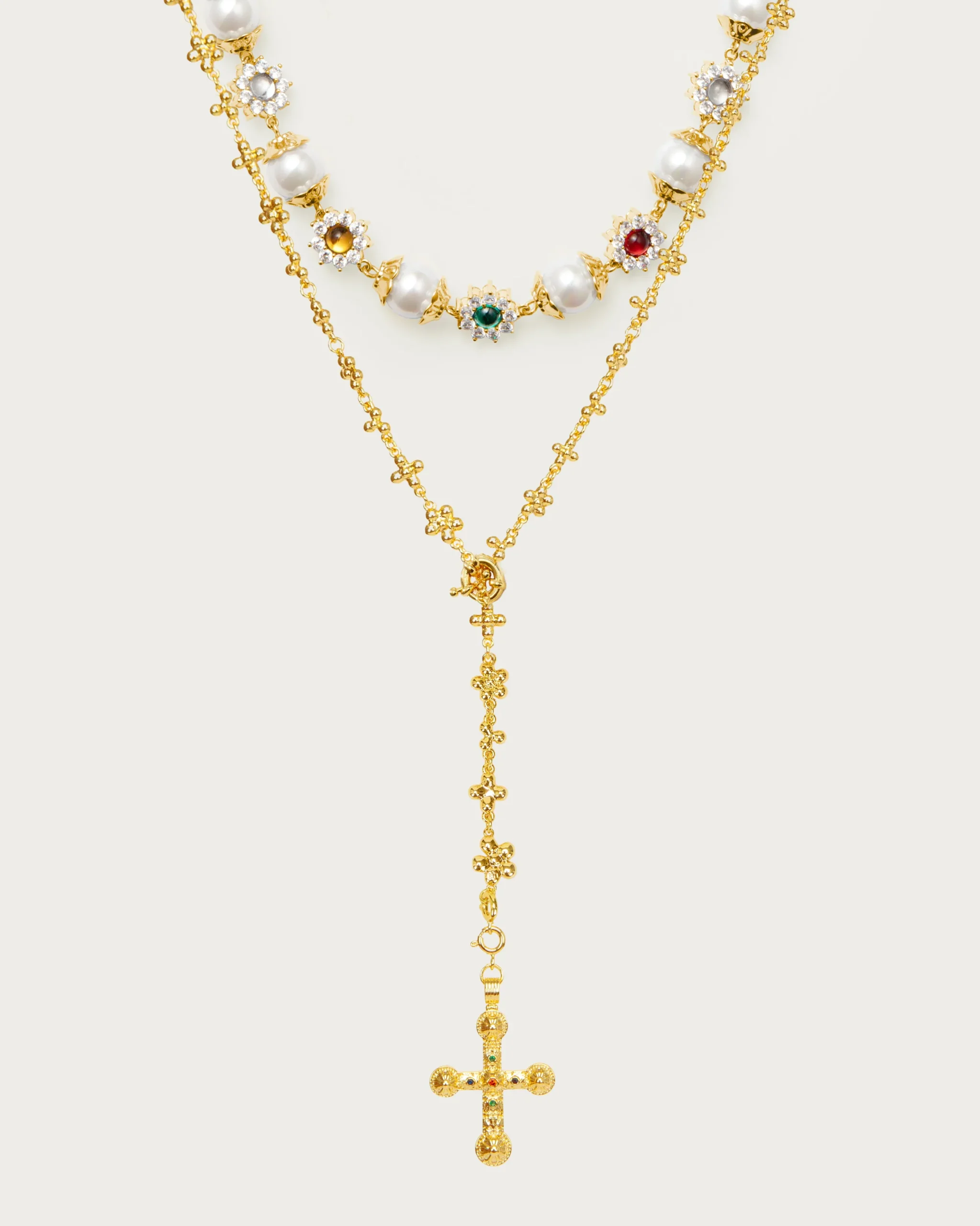 Ensemble Collier Molécule Daisy En Argent