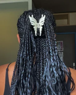 Griffe de Cheveux de Papillon Blanc