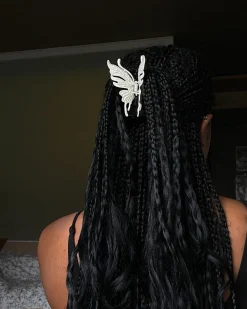 Griffe de Cheveux de Papillon Blanc