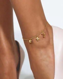 Le Bracelet de Cheville Sentimental En Or
