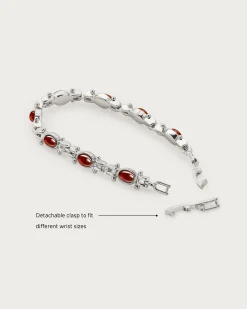 Le Trésor de Tess carnelian Bracelet en argent