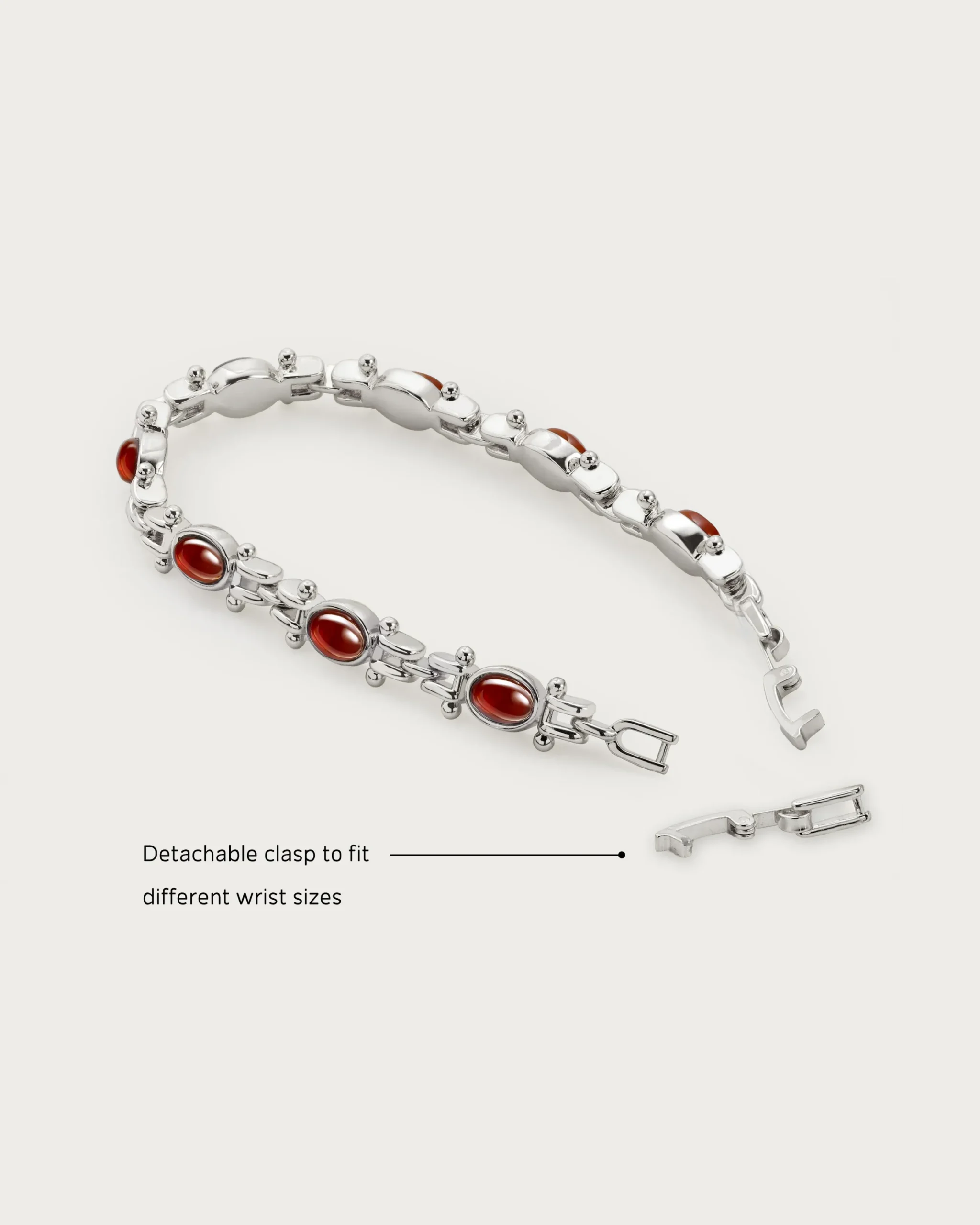 Le Trésor de Tess carnelian Bracelet en argent