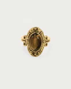 Lunar Bague En Agate Mousse Voile
