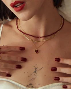 Mini Carnelian Collier de Perles