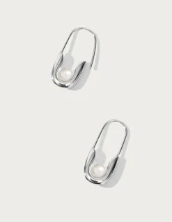 Petites Boucles d'Oreilles Épingles de Sûreté Argentées