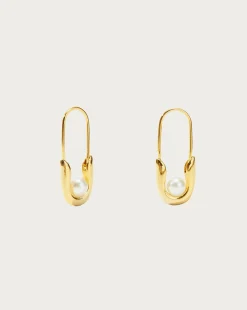 Petites Boucles d'Oreilles Épingles de Sûreté Argentées